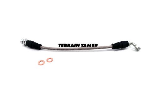 BRAIDED BRAKE HOSE REAR R/H WITHOUT ABS