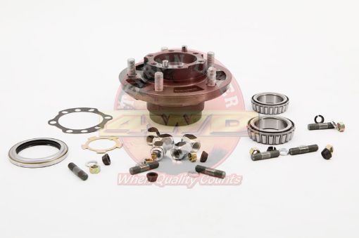 HUB ASSY KIT FRONT INC OE BEARINGS STUDS NUTS WASHERS SEALS