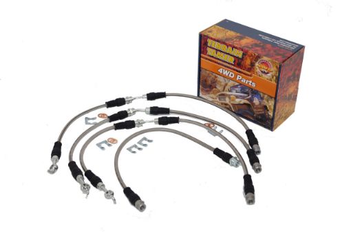 BRAIDED BRAKE HOSE KIT SUIT RAISED SUSPENSION