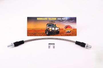 BRAIDED BRAKE HOSE REAR CENTRE NON ABS +50MM EXTENDED