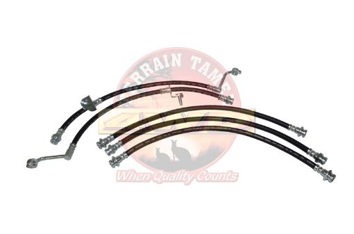 HOSE KIT BRAKE FRONT AND REAR 50MM LONGER THAN ORIGINAL