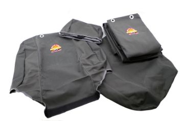 TT SEAT COVER SET CANVAS GREY 2 X FRT BUCKETS 1 X REAR BENCH