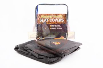 SEAT COVER SET FRT DRIVER BUCKET + PASS 3/4 BENCH GREY