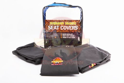 SEAT COVER SET FRONT BUCKET + PASS 3/4 BENCH GREY