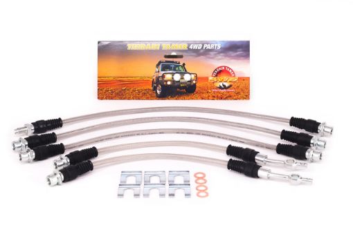 BRAIDED BRAKE HOSE KIT REAR SUITS BIG BRAKE KIT TTBBK22