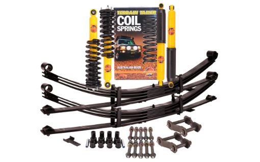 SUSP.KIT INC STRUT ASSY SHOCKS SPRINGS PINS U-BOLTS BUSHES