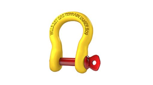 SHACKLE BOW 3.25T TERRAIN TAMER SAFTEY YELLOW RED PIN