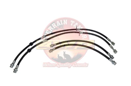 HOSE KIT BRAKE FRONT AND REAR 50MM LONGER THAN ORIGINAL