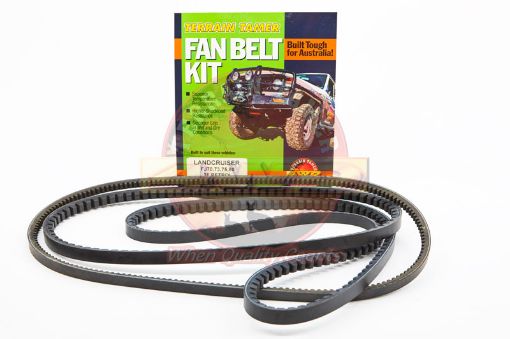 FAN BELT KIT FAN POWER STRG & A/C WILL NOT SUIT FJ80 3FE ENG